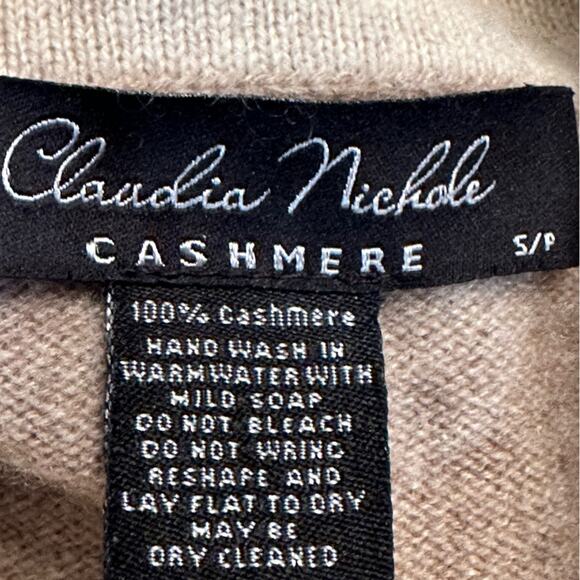 Claudia Nichole Cashmere Sweater - Tan- Taupe Size S/P - Picture 4 of 8